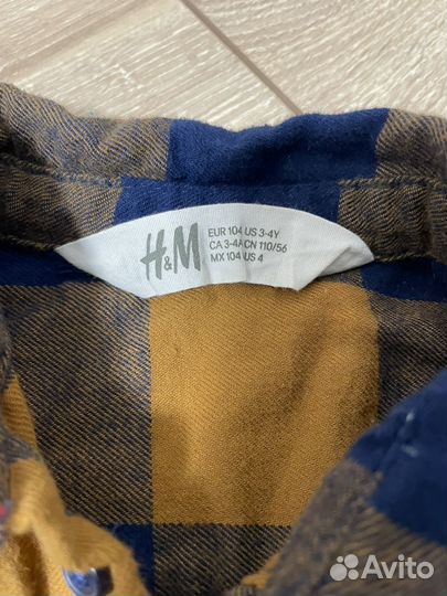Рубашка на мальчика h&m 104 р-р