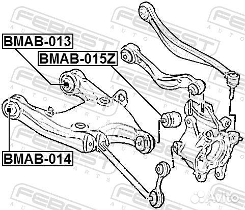 Сайлентблок нижнего рычага подвески зад прав