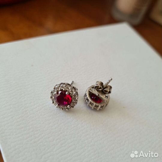 Серьги гвоздики серебро