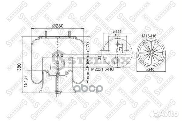 90-26192-SX пневмоп. со стак4022NP05 порш.Плас