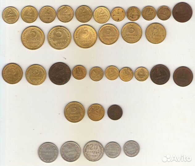 Монеты раннего СССР(до 1961г)