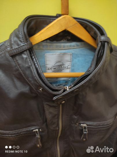 Кожаная куртка мужская 48