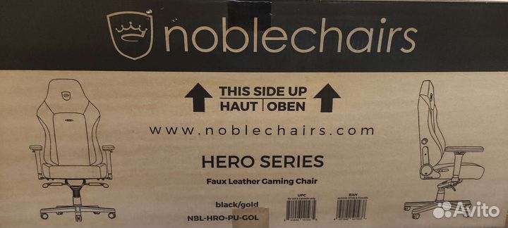Кресло Noblechairs Hero Black/Gold