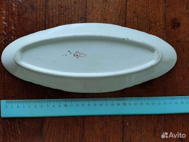 Тарелка овальная Селедочница большая Дулево СССР