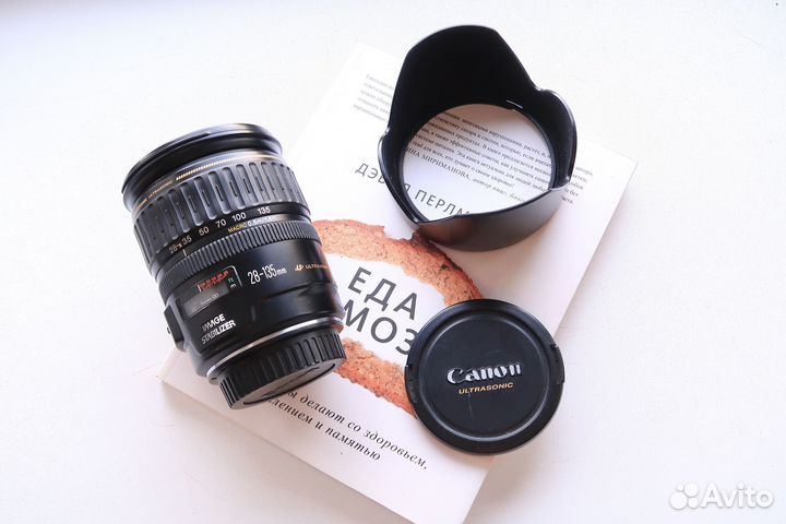 Объектив Canon EF 28-135 IS USM+бленда (сост сред)