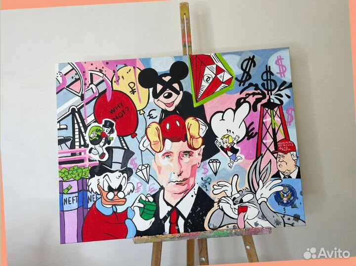 Большие картины в интерьер под заказ