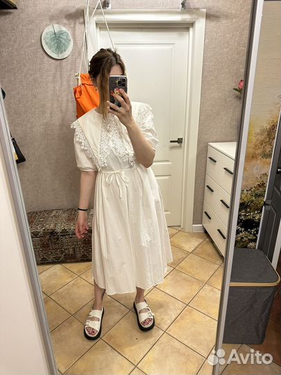 Платье летнее хлопковое миди новое