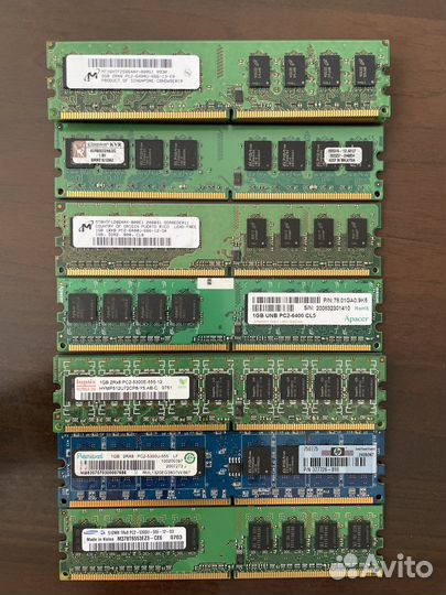 Модули памяти DDR 1 2 3 LP VLP sodimm