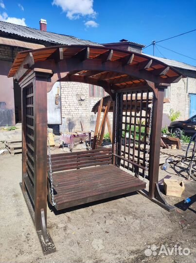 Качель пергола с качалкой