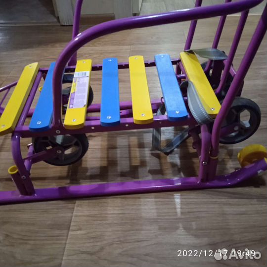 Санки с большими колесами