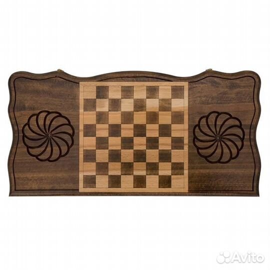 Нарды и шашки резные Храм в Гарни 60 х 60 см бук Армения 62599