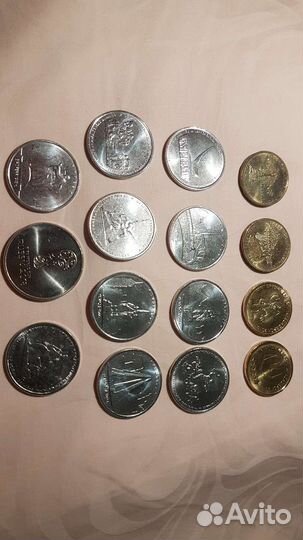 Монеты 5,10 р юбилейные