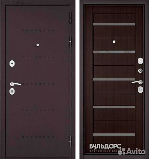 Дверь входная Бульдорс mass 90 R-6 CR-3 Ларче шоко