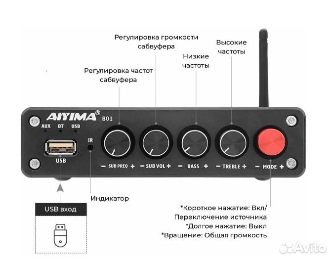 Усилитель звука aiyima