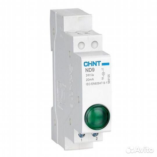 Индикатор ND9-1/w AC/DC 230В (LED) (R) бел. chint