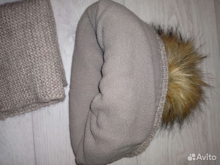 Шапка и шарф женский