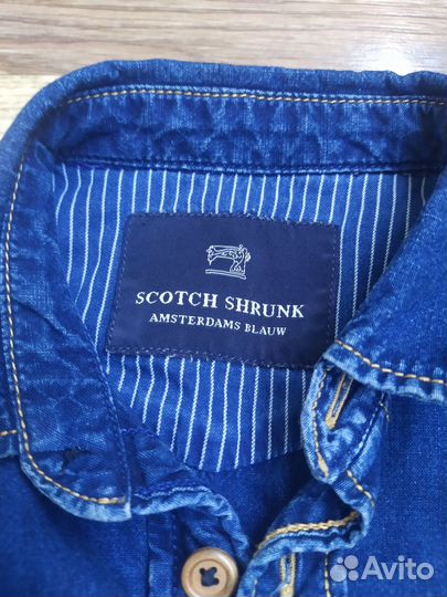 Джинсовая рубашка для мальчика 128 scotch shrunk