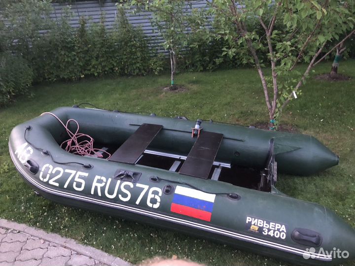 Лодка Ривьера 3400 + мотор mercury 15