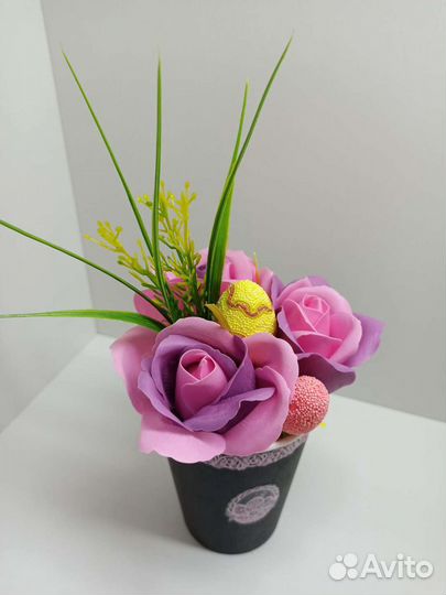 Букет из мыльных роз Пасха