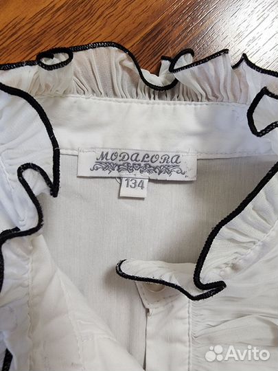 Блузка белая школьная 134