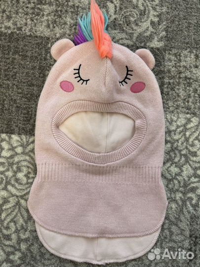 Шапка шлем Единорог 4-7 лет весна-осень