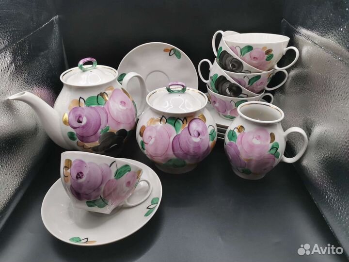 Сервиз чайный Розы Агашки Дулево П80