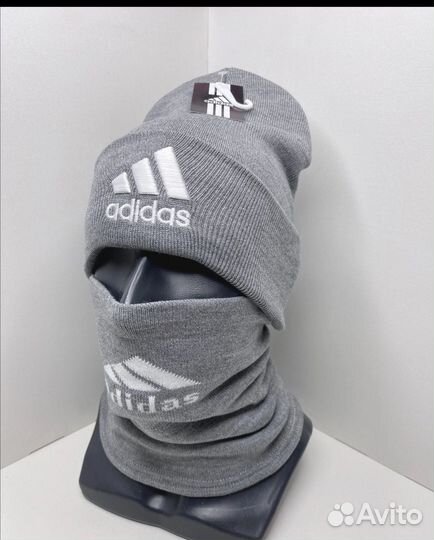 Мужская зимняя шапка+снуд