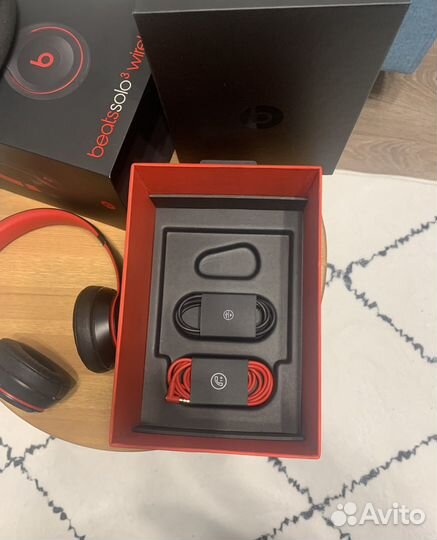 Наушники beats solo 3 black/red