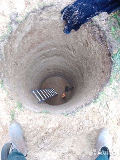 Септик из бетонных колец установка жби колец транш