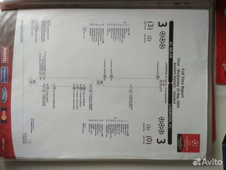 Билет с финала лч 2005 чм 2018