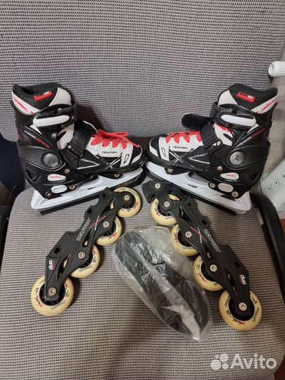 Коньки, ролики (2 в 1) раздвижные, Чехия