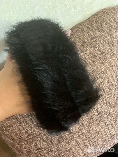 Женская повязка меховая на голову