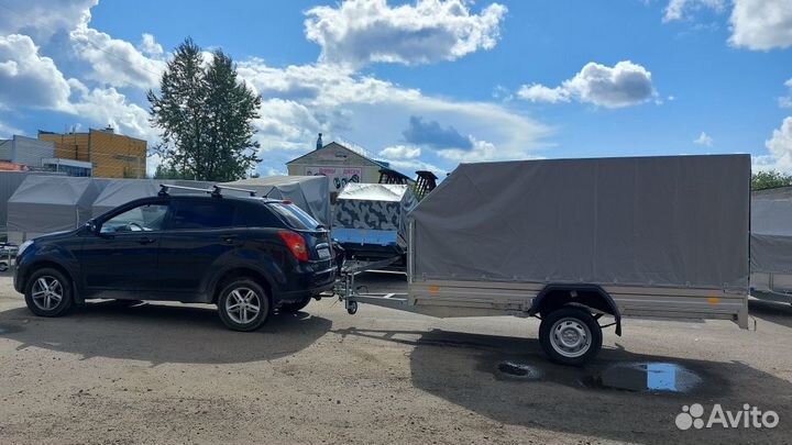 Прицеп 3.5х1.4 R13 оцинкованный с тентом Аэро