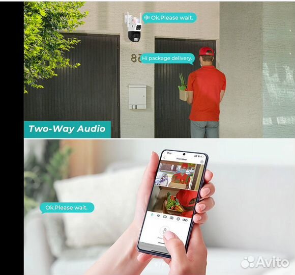 Камера видеонаблюдения уличная два объектива 6 мп