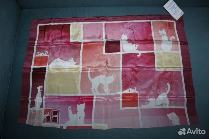 Лоскуты павловопосадские; шерсть, шелк, хлопок