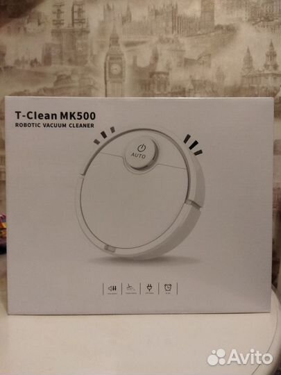 Робот-пылесос T-Clean MK500 в упаковке