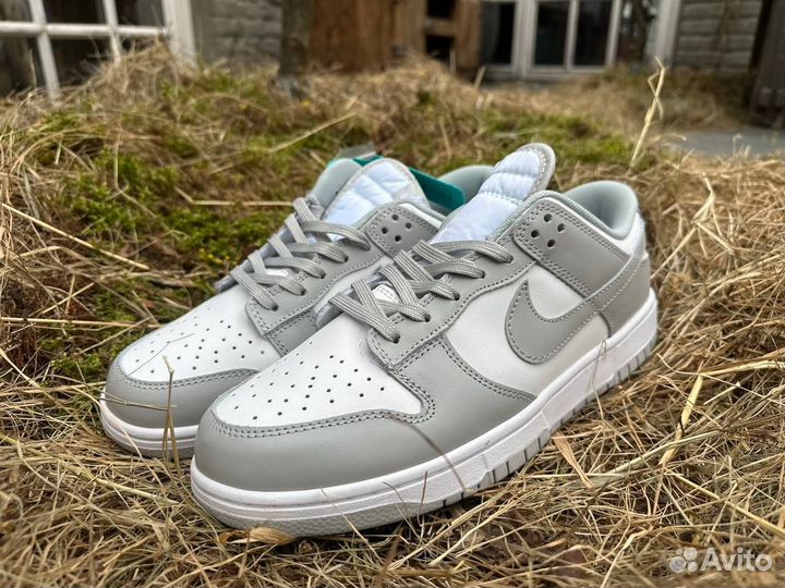 Nike dunk low grey fog + носки