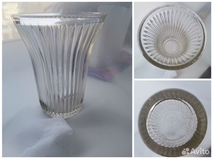 Ваза цветное стекло СССР, Чехия