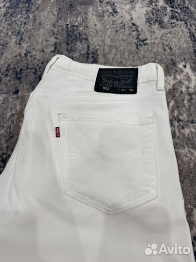 Джинсы levis 511 белые 34x30