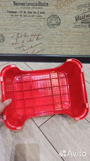 Подставка для ног ступенька красная