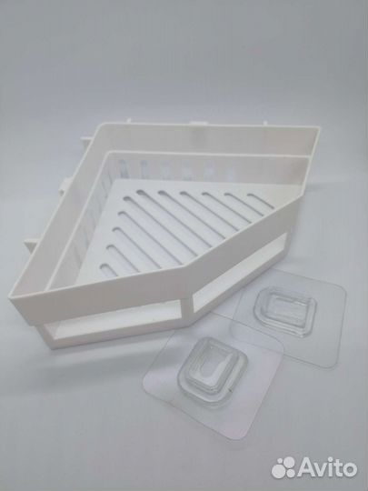 Полка настенная навесная угловая на липучках