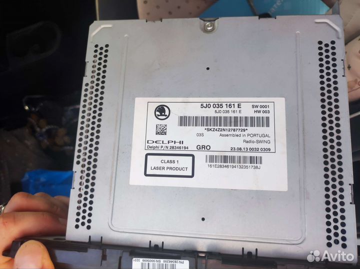 Штатное гу Skoda VW rcd 310