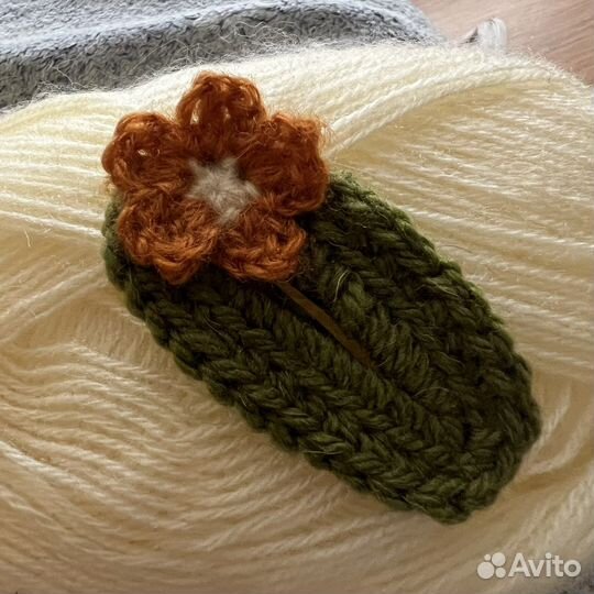 Вязаные заколки корейский тренд