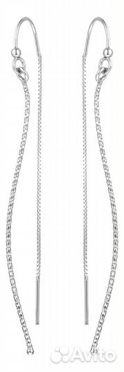 Серебряные серьги продевки Silver & Silver