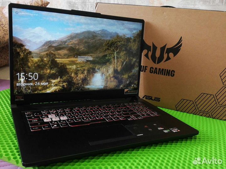 Asus TUF (IPS/17'3/GTX/RyZ7-8ядер/12GB/SSD 256+HDD