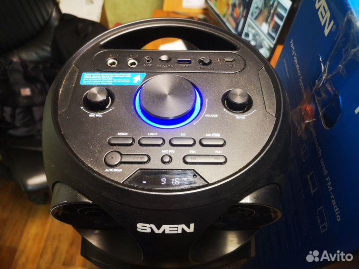 Портативная колонка Sven Bluetooth, FM, USB, micro