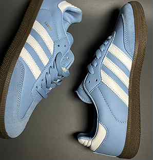 Кроссовки Adidas Samba Blue Люкс