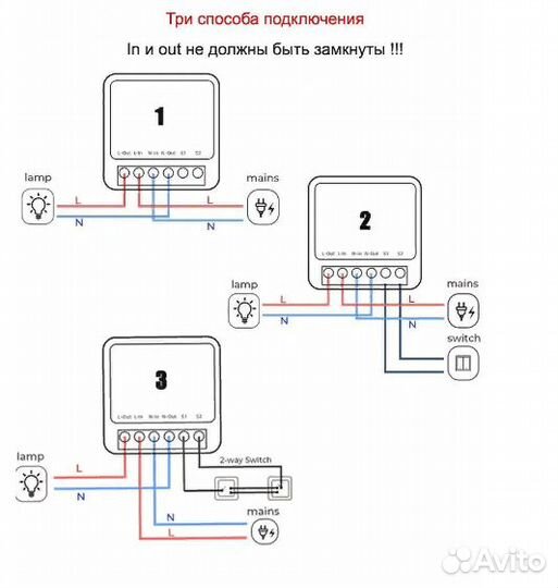 Умное реле 16А Zigbee Tuya, 3840 W Max