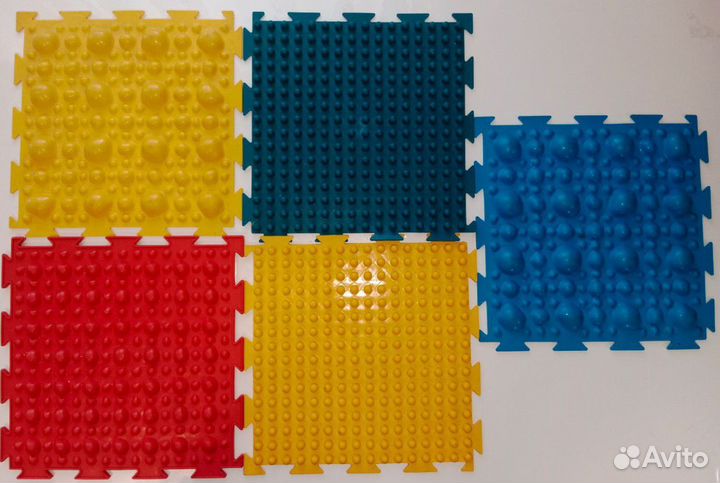 6 шт, Ортопедический коврик пазл резина