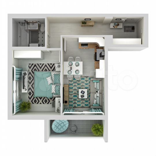 1-к. квартира, 41,2 м², 13/16 эт.